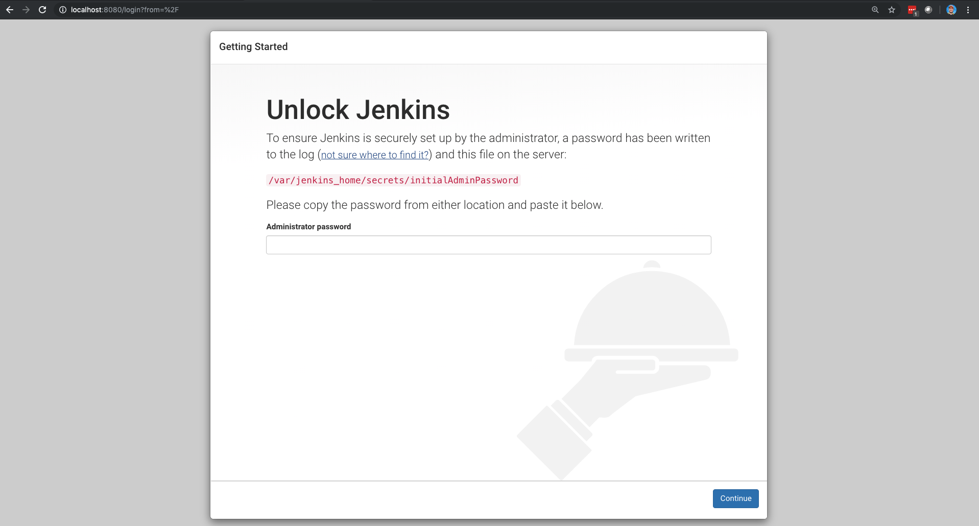 jenkins initial password